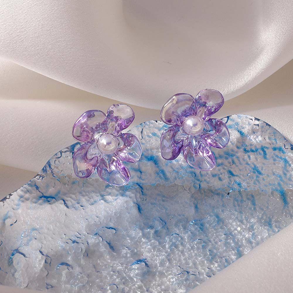 Bông Tai Acrylic Hình Hoa Thanh Lịch Thời Trang Cho Nữ