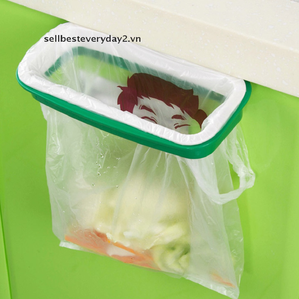 【sellbesteveryday2.vn】 Kitchen Cupboard Door Stand Trash Garbage Rubbish Storage Bag Bin Rack Holder .
