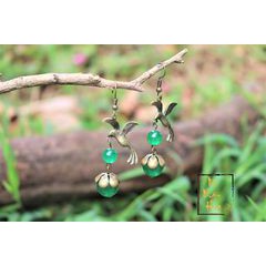 BT001 Bông Tai Đá - Chim Hỷ Tước, Sang Trọng Quý Phái