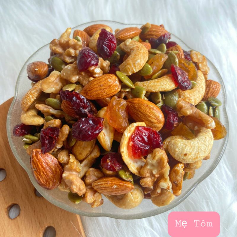 500GRAM GRANOLA CAO CẤP 100% HẠT KHÔNG YẾN MẠCH NGŨ CỐC NGUYÊN HẠT, NGŨ