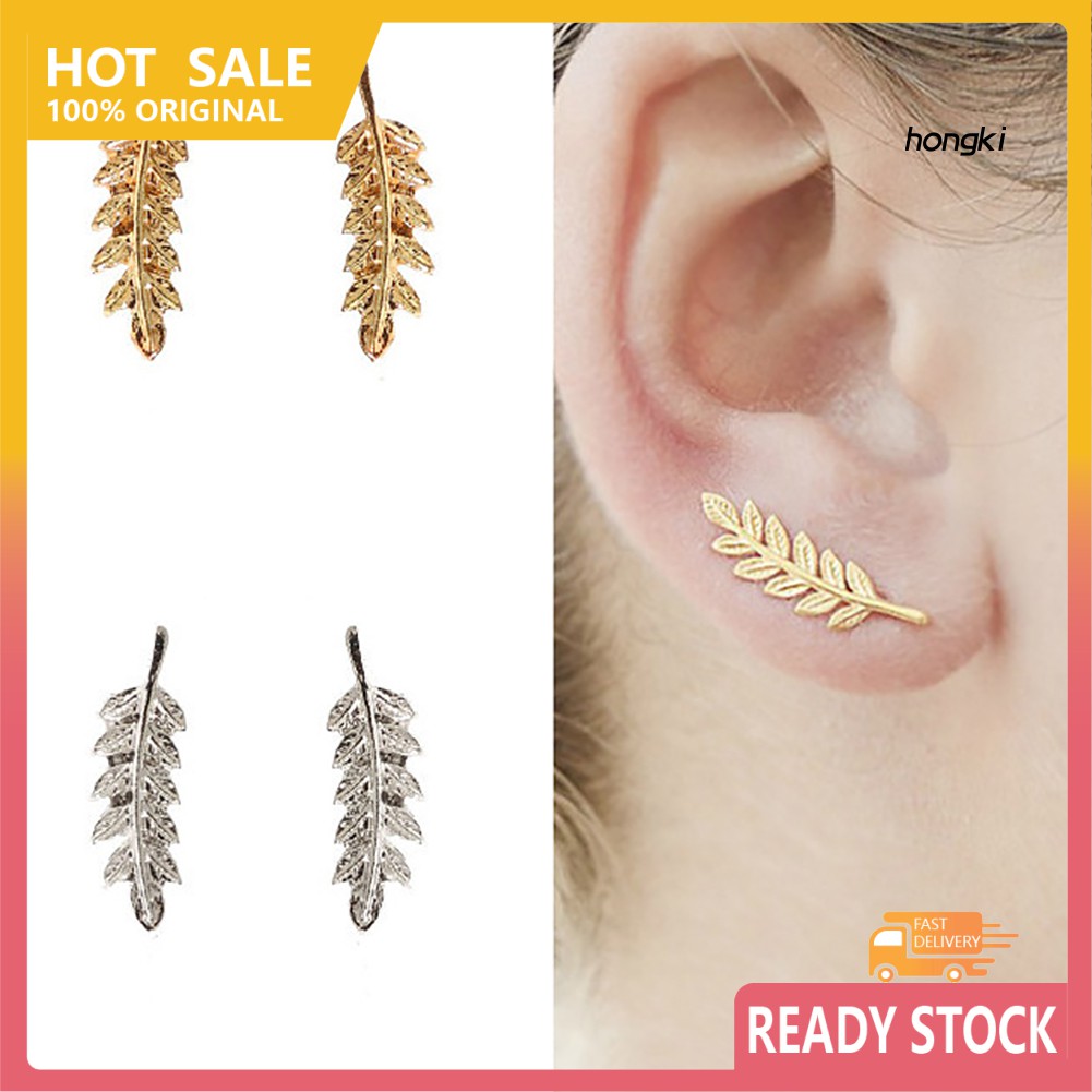 Bông Tai Hình Chiếc Lá Thời Trang Dành Cho Nữ