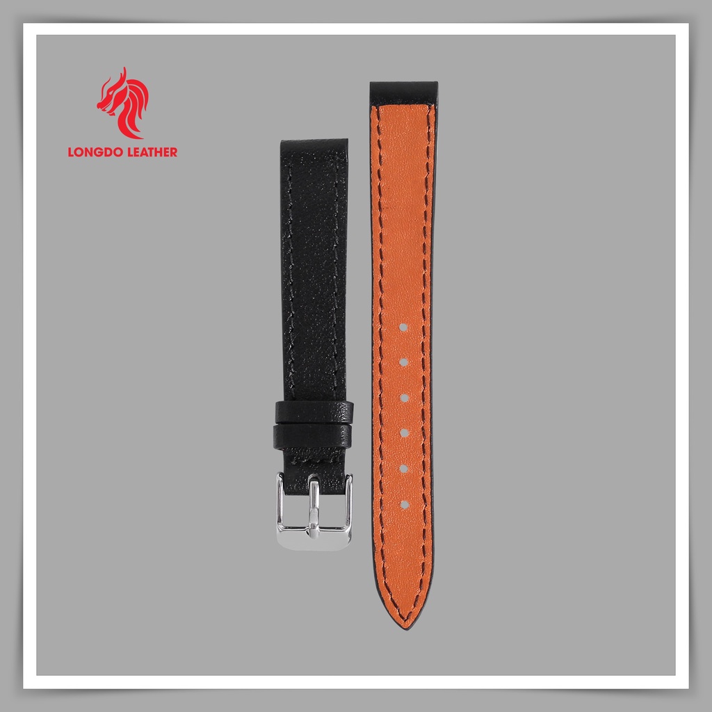 Dây đồng hồ da nữ đẹp chống thấm nước - Đủ size 12/14/16/18/20/22/24 - Thương hiệu Longdo Leather - FLEXIBLE