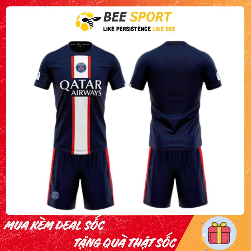 Áo bóng đá PSG - Áo đá banh thun lạnh cao cấp, thấm hút, thoáng mát, bền màu