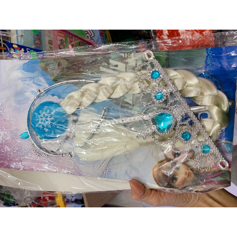 Bộ hoá trang Halloween công chúa Elsa kèm phụ kiện