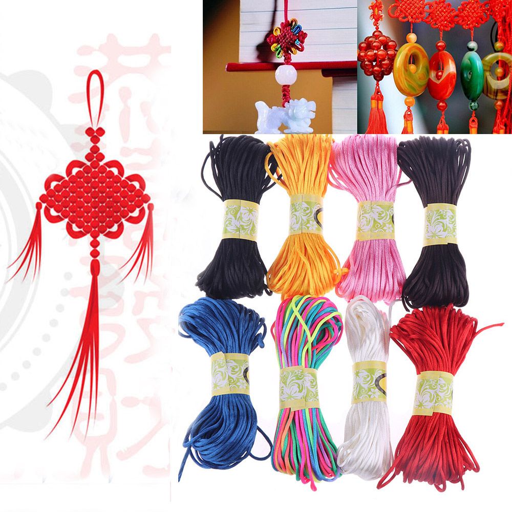 Cuộn dây vải lụa satin 2mm mềm mại dài 20m nhiều màu dùng làm đồ thủ công