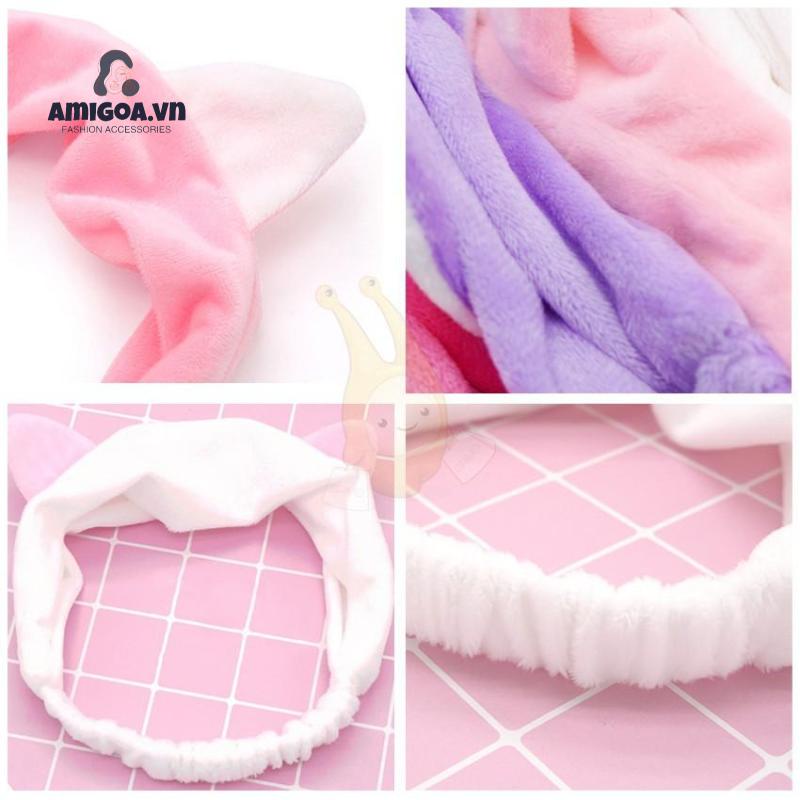 Băng Đô Tai Mèo Dễ Thương Dùng Khi Rửa Mặt/ Trang Điểm