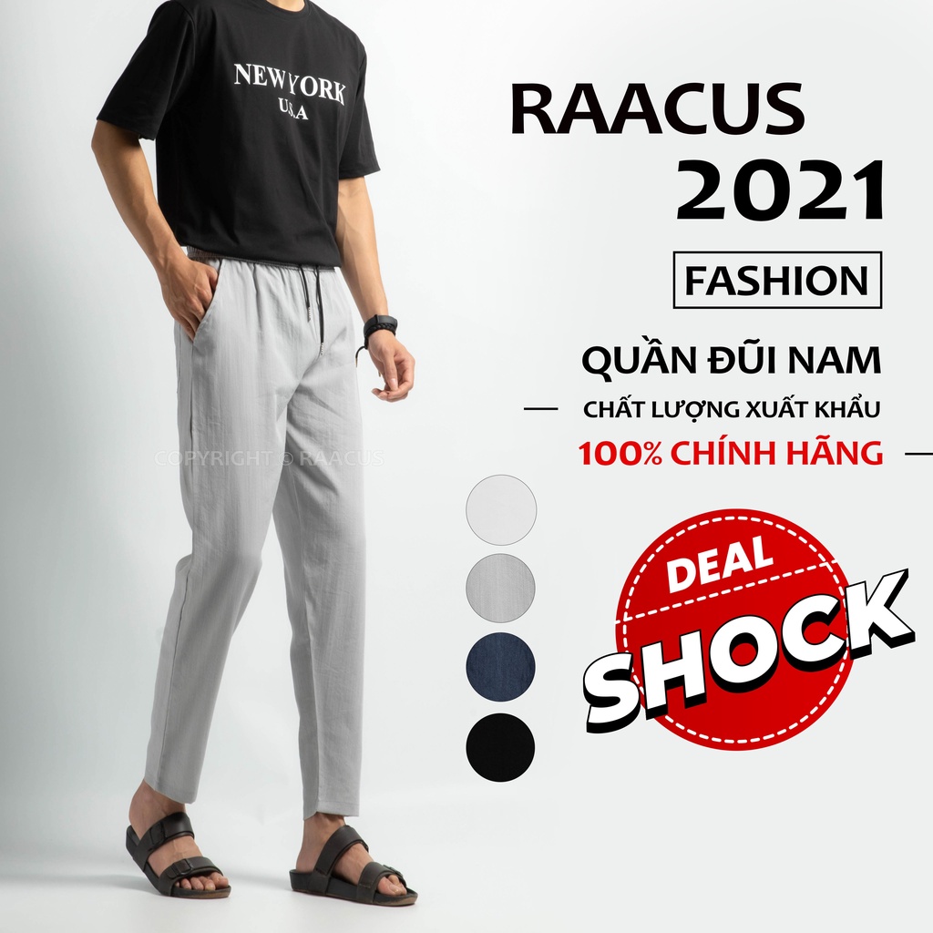 Quần baggy nam chất đũi xước ống rộng ulzzang RAACUSSTORE, quần đũi nam dài unisex ống suông - Q174