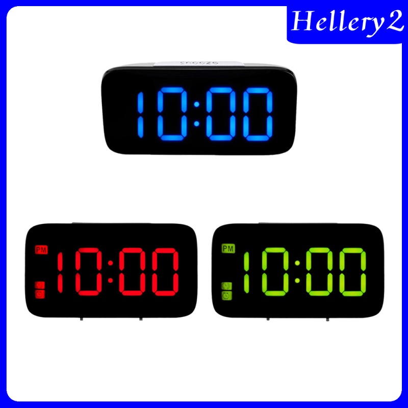 [HELLERY2] Mini Blue LED Digital Alarm Clock Snooze Home Bedroom Decor High Quality