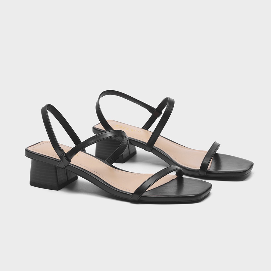 Giày Sandal Nữ SALE 50% Gót Vuông Dây Nhỏ AA0150 màu KEM