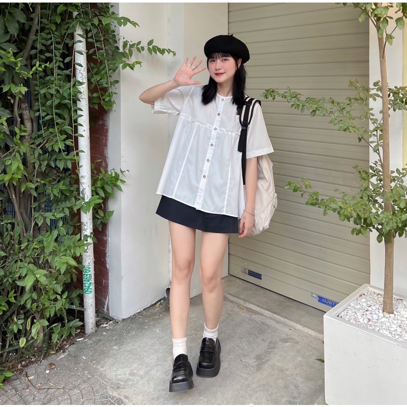 Áo babydoll bèo hamy-top