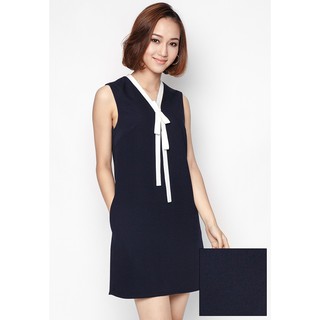 De Leah - Đầm Suông Cổ Dây Nơ - Thời trang thiết kế