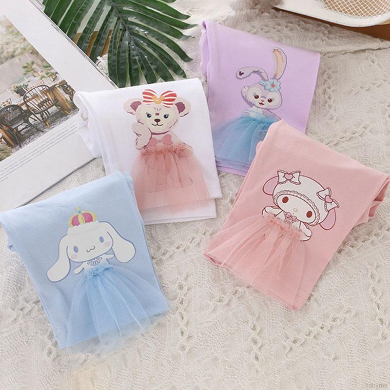 Quần legging họa tiết hoạt hình ba chiều phong cách Hàn Quốc thời trang mùa hè xinh xắn cho bé gái
