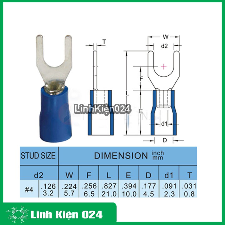 Đầu Cos Điện Càng Cua Gói 100 Chiếc SV2-4