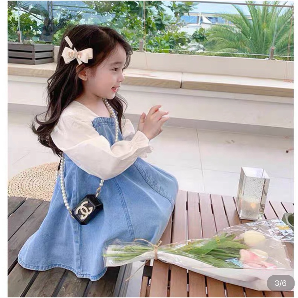 Váy jean cho bé gái cao cấp dáng xòe 8-20kg