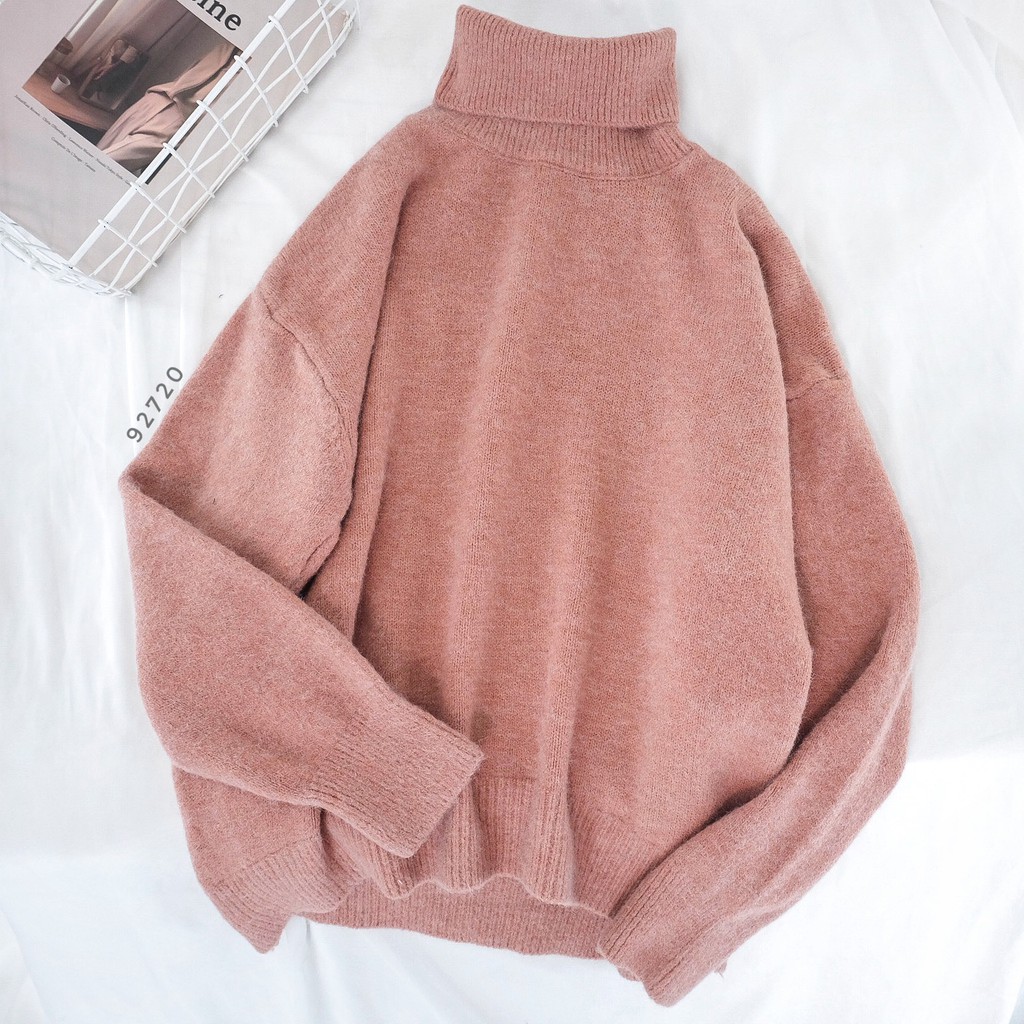 Áo len cổ lọ trơn basic nhiều màu Ulzzang - Made by Fiin