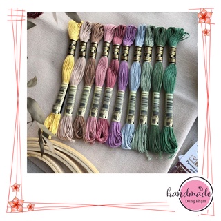 Giá 1k6/ tép🌿set 10 tép chỉ thêu - màu như hình / chỉ thêu dc - cxc