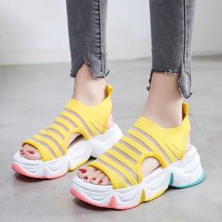 Sandal nữ đế 3 màu quai lưới siêu hot