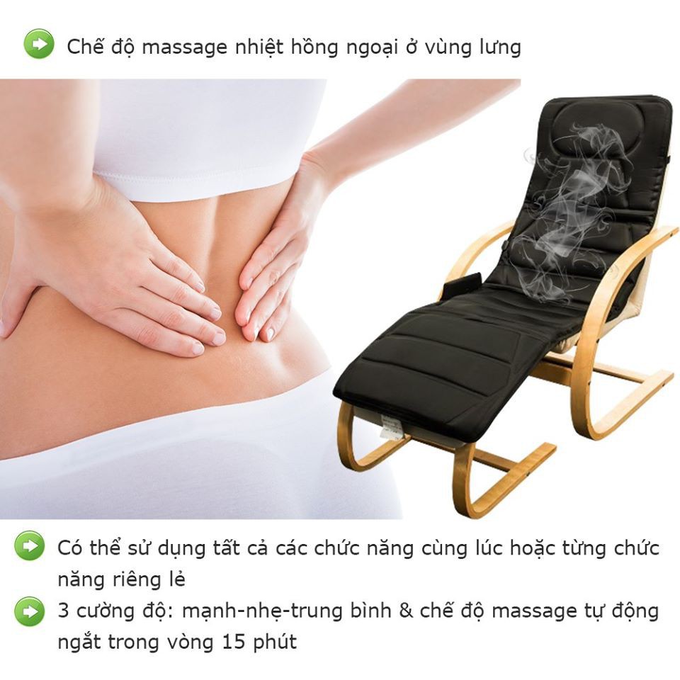 BELLA - Nệm massage toàn thân + máy massage 4 miếng dán