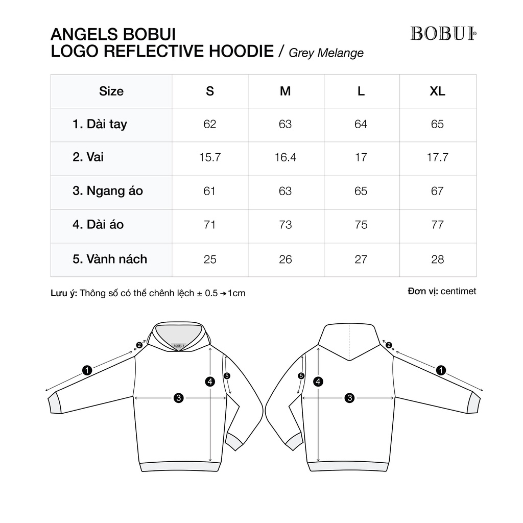 ANGELS BOBUI LOGO HOODIE/ GREY MELANGE