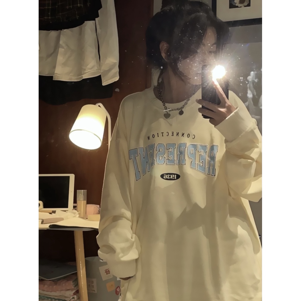 NRVP Áo thun dáng rộng thời trang Hàn Quốc đơn giản cá tính cho nữ