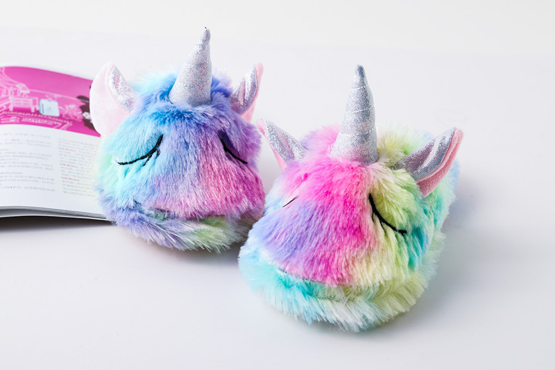 Dép bông đi trong nhà hình kỳ lân đáng yêu cho bé