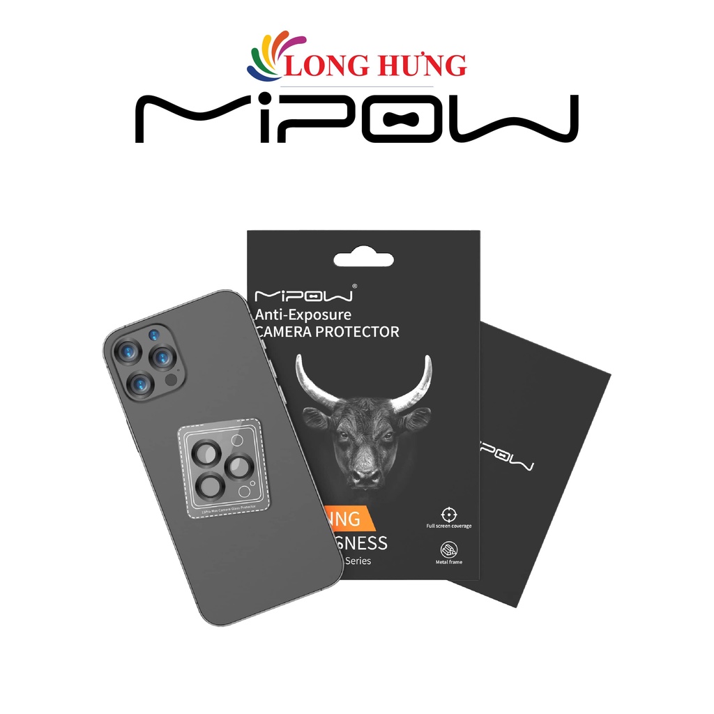 Dán Camera cường lực viền màu chống va đập MiPow Anti-Exposure iPhone 13 Pro/13 Pro Max BJ305 - Hàng chính hãng