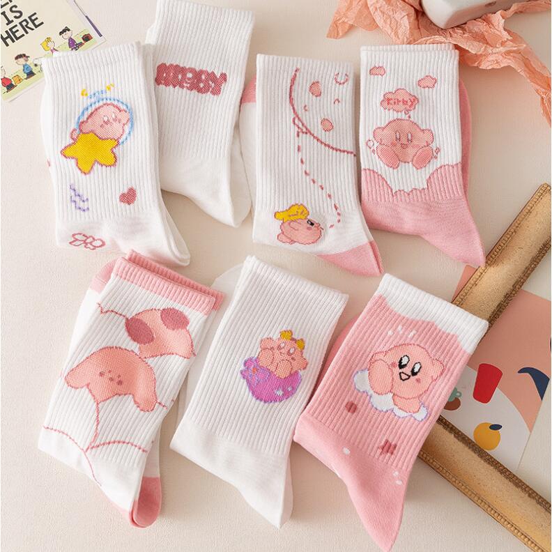 Vớ Cotton Thu Đông In Họa Tiết Gấu Hoạt Hình Dễ Thương Cho Nữ