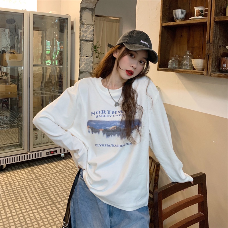 Áo thun tay dài trẻ trung thời trang dành cho nữ