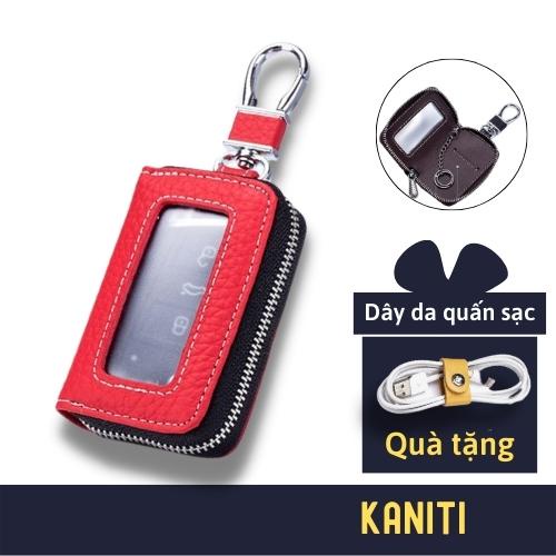 Ví Móc Chìa Khoá Ô Tô, Xe Máy Chất Liệu Da Bò Cao Cấp Bền Màu - V5602