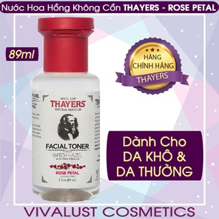 Nước hoa hồng thayers rose petal 89ml - hương hoa hồng - dành cho da thường và da khô