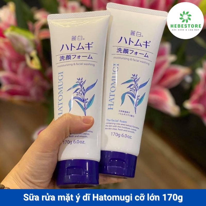 Sữa rửa mặt Hatomugi Naturie hạt ý dĩ Nhật Bản 130g/ 170g dưỡng trắng sáng da | BigBuy360 - bigbuy360.vn