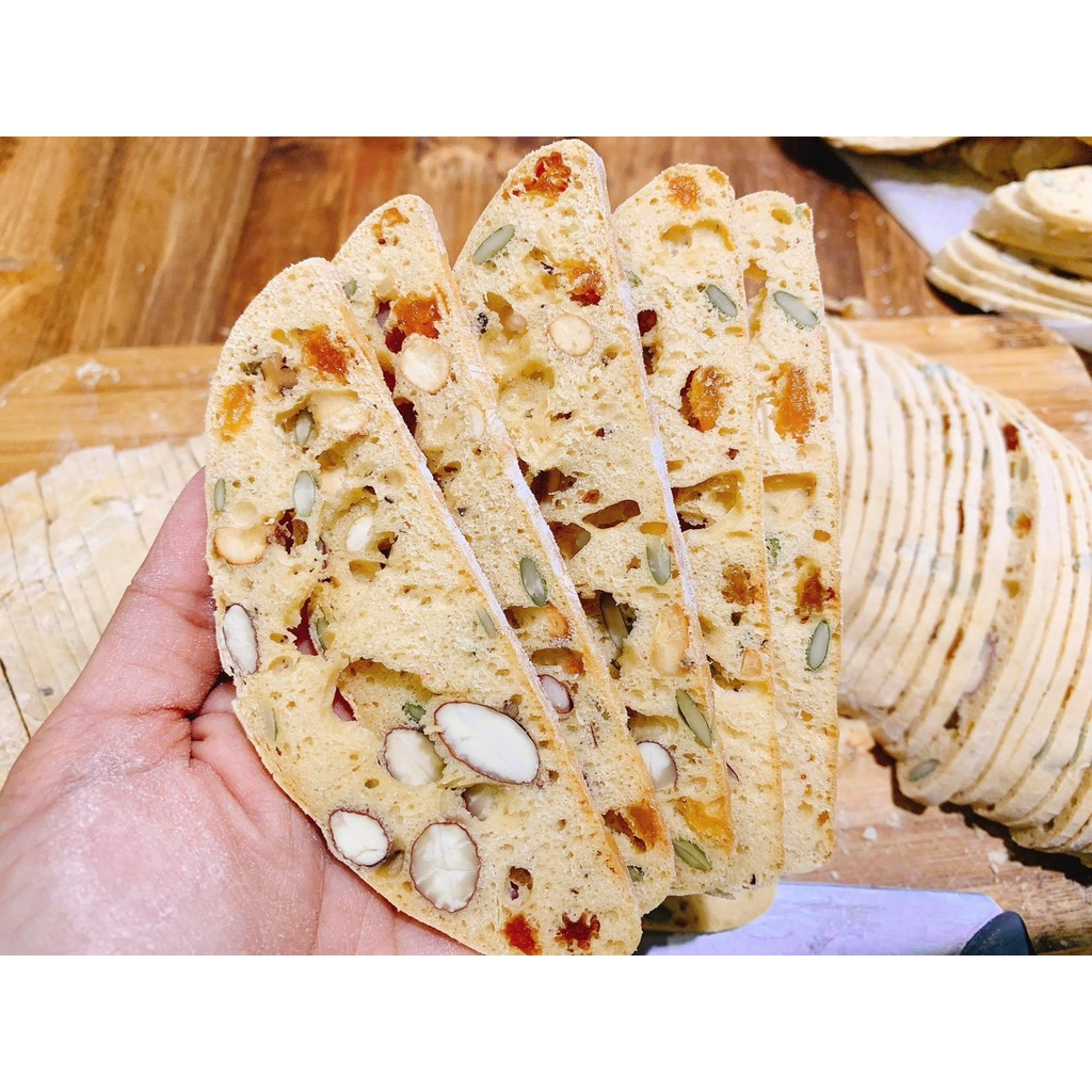 Bánh Ăn Kiêng BISCOTTI Cao Cấp Nguyên Liệu Nhập Khẩu 500g - KenzFoods | BigBuy360 - bigbuy360.vn
