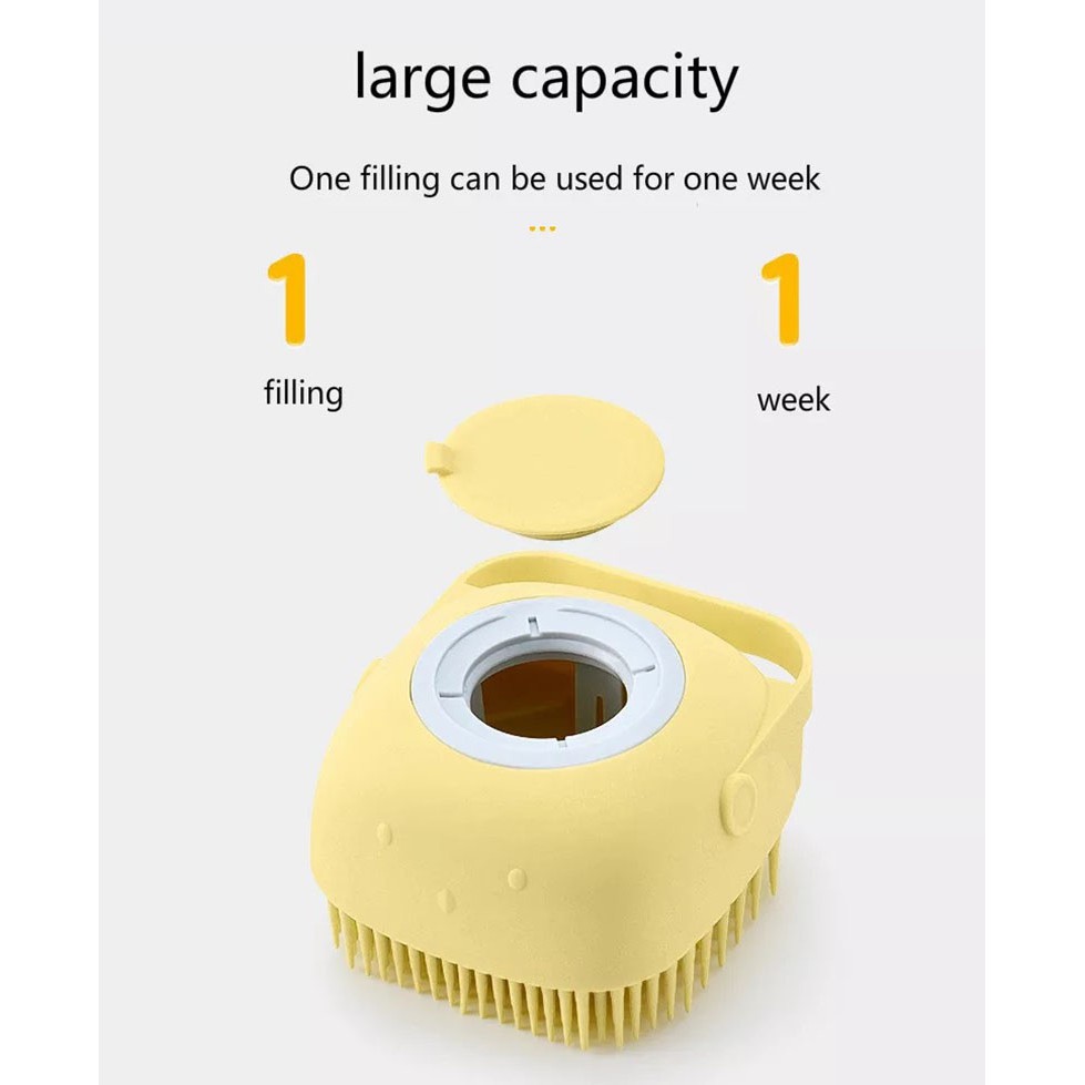 Bàn Chải Tắm Cho Thú Cưng Bằng Silicone