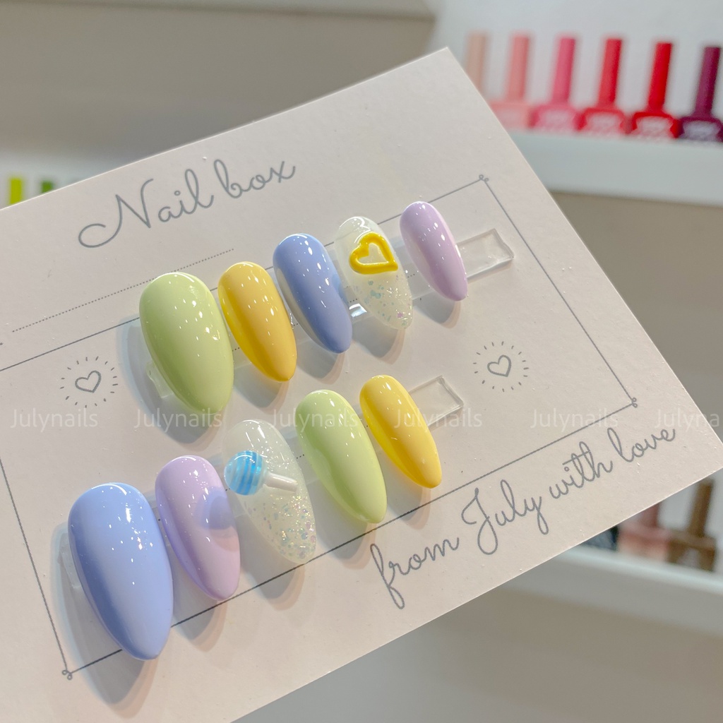 Móng úp thiết kế màu sắc nb180 julynails.vn