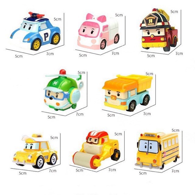 LDEH0 8IN1_BỘ 8 XE TRỚN ROBOCAR POLI VÀ các NGƯỜI BẠN ( hàng chiếc một ) 16 JT