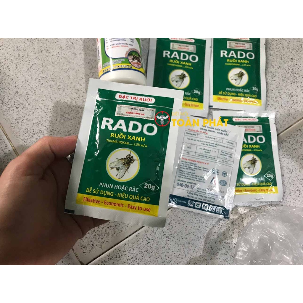 Thuốc diệt ruồi xanh Rado gói 20g - diệt ruồi hiệu quả