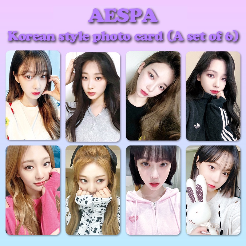Aespa Merchandise Thẻ Ảnh Phong Cách Hàn Quốc Karina Giselle Polaroid Phong Cách Hàn Quốc