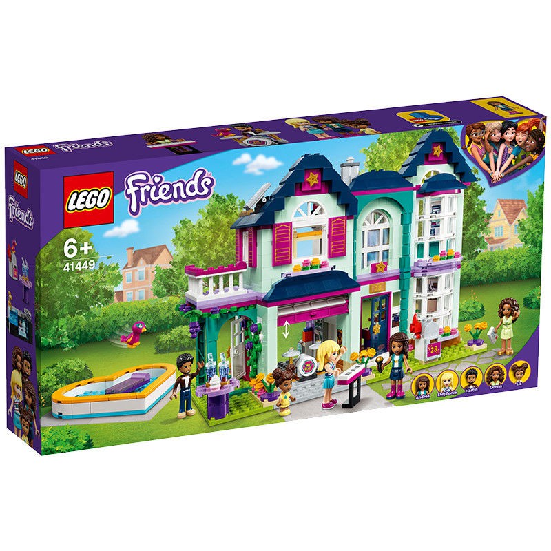 LEGO Building Blocks, Good Friends Toys 41449 Ngôi nhà ấm áp của Andrea