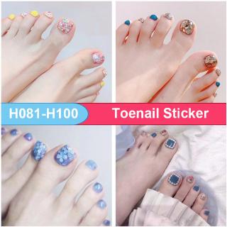 Set 22 Miếng Dán Móng Chân Nhãn Dán 3D Thời Trang Diy H081-100