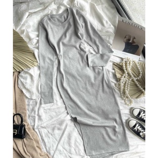ĐẦM MIDI XÁM XẺ ĐÙI