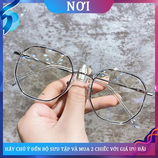 ✑▼☢Mặt phẳng đa giác gọng kính lớn chống bức xạ ánh sáng xanh máy tính đeo cận thị nữ Hàn Quốc phiên bản thủy
