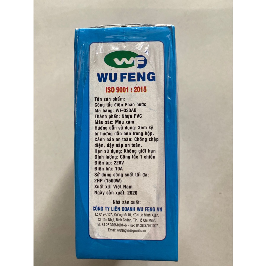 Phao điện thông minh tự ngắt mở WU FENG  WF-333AB hàng cao cấp chính hãng, công tắc điện phao nước chống tràn, chống cạn