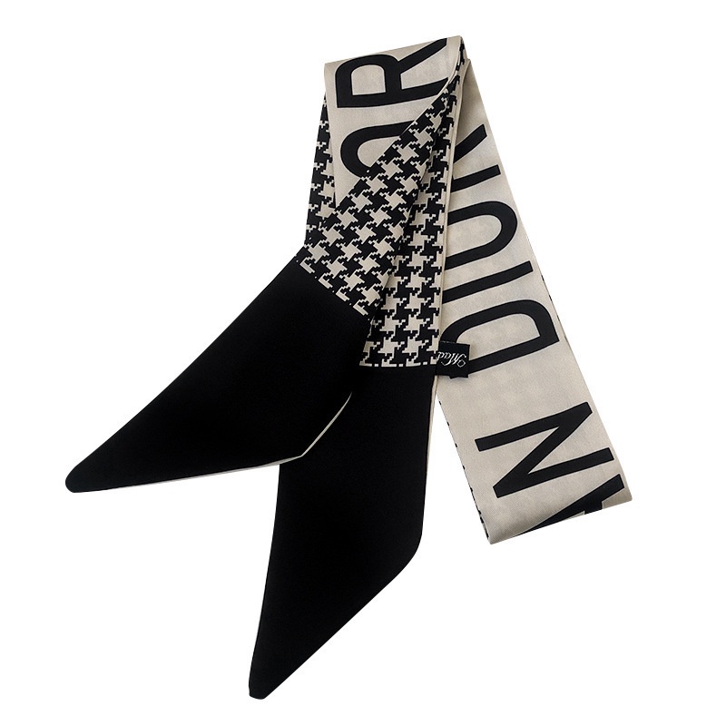 Dây Buộc Tóc Thắt Nơ Họa Tiết Caro Phong Cách Hàn Quốc Cổ Điển Thời Trang Cho Nữ