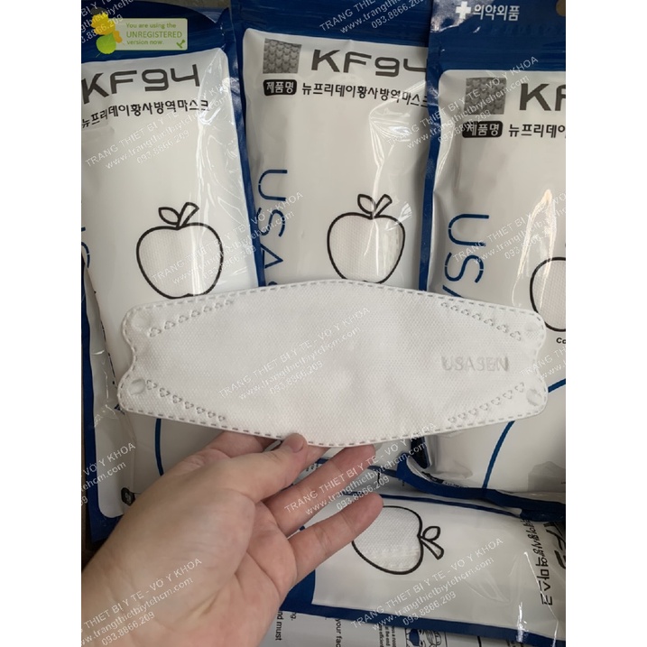Khẩu trang KF94 4D kháng khuẩn chống bụi mịn cao cấp chính hãng