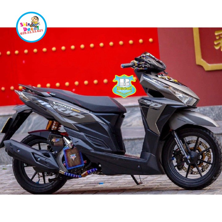 [SHIN DECAL] Tem xe vario 150 2017 indo dán xe xám