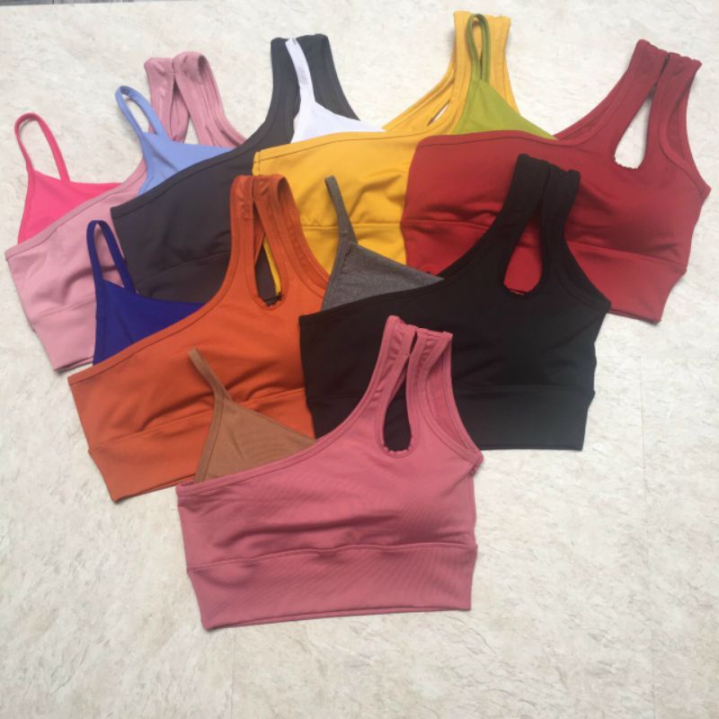 Áo bra tập gym nữ croptop , kiểu áo tập phối màu hợp tập thể thao, zumba, yoga, gym, vải co giãn