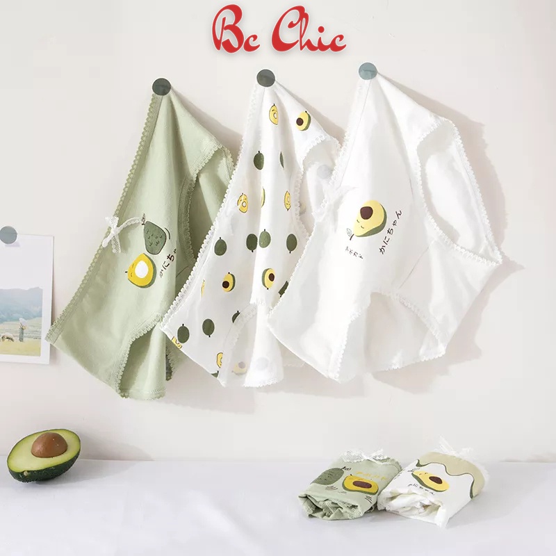 Quần lót nữ gân tăm trái bơ thoáng khí mềm mại lên dáng sexy SET Bơ Matcha Q127 BC_CHIC LINGERIE