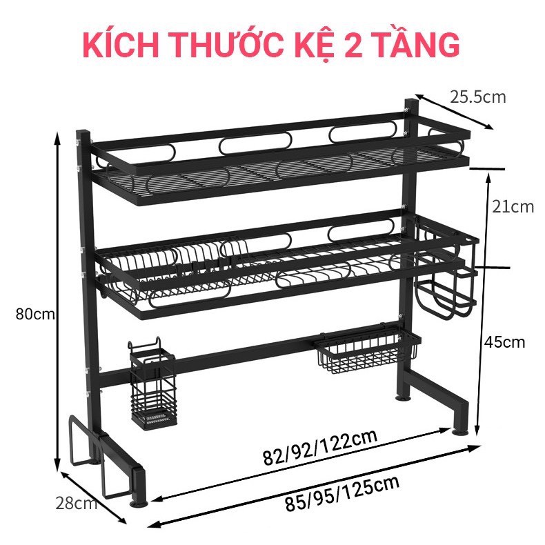 Kệ Chén Bát INOX Đa Năng hàng NHẬP KHẨU siêu tiện lợi dài 85cm-KCDN01