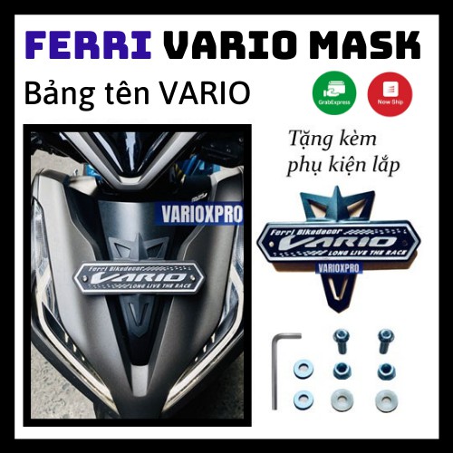 Bảng tên VARIO mặt nạ thép không gỉ hàng cao cấp FERRI