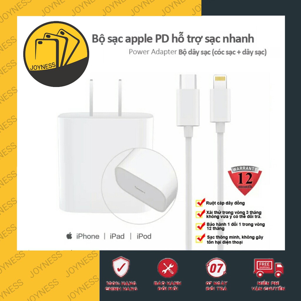 ❇️❇️BỘ SẠC NHANH IPhone Pro Max công suất 20W USB-C hàng chính hãng { SẠC CỰC NHANH } CÔNG NGHỆ PD